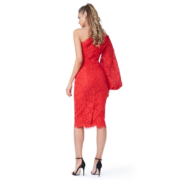 O'blanc One Shoulder Lace Dress - Picture 2 of 3